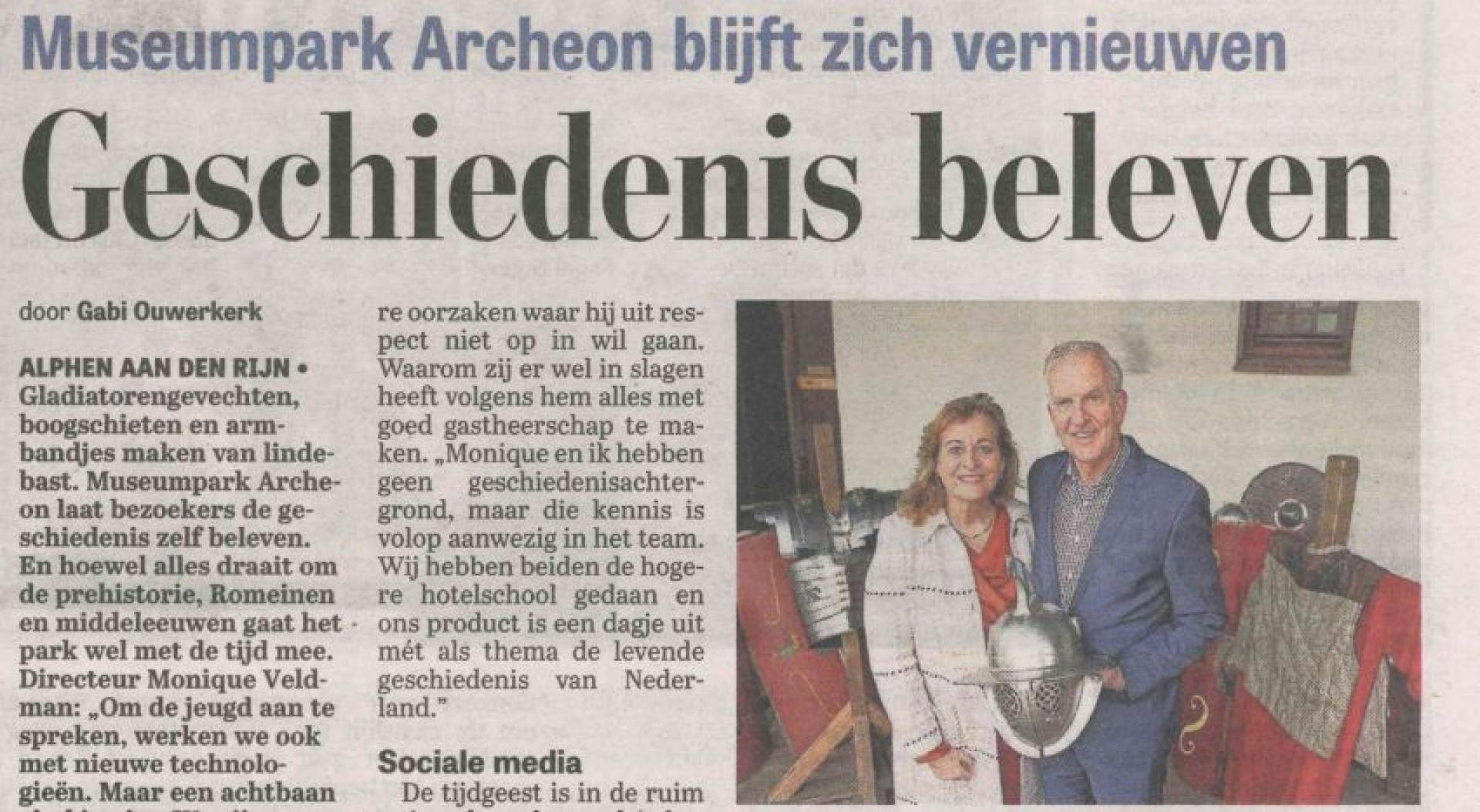 Archeon in de Telegraaf! Archeon